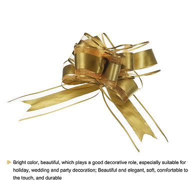 10 Pcs 9 Inch Extra Large Pull Bow Gift Wrapping Organza Bows Ribbon for Wedding Baskets