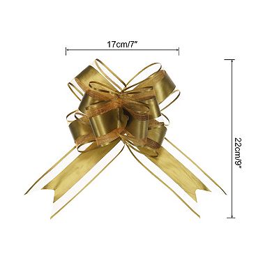 10 Pcs 9 Inch Extra Large Pull Bow Gift Wrapping Organza Bows Ribbon for Wedding Baskets