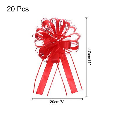 20 Pcs 8 Inch Large Big Pull Bow Organza Gift Wrapping Bows Ribbon for Wedding