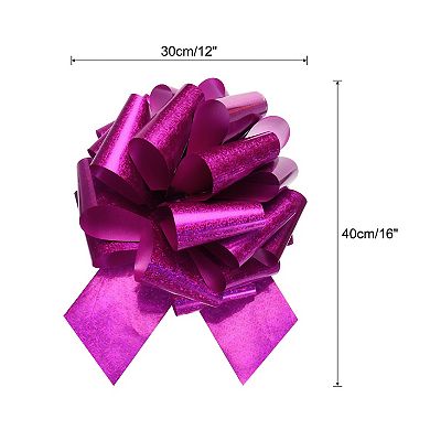 1 Pc 12 Inch Giant Large Pull Bow Big Glitter Metallic Car Bows Ribbon for Wedding