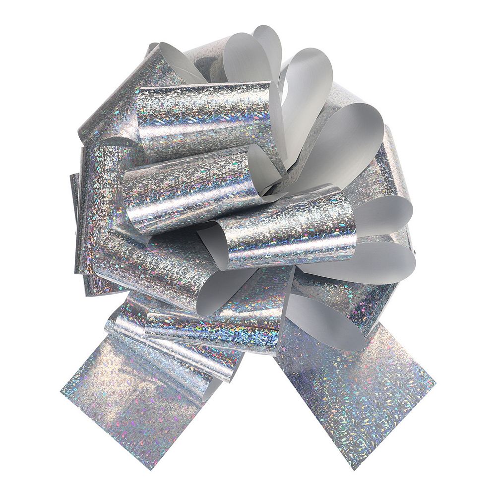 1 Pc 12 Inch Giant Large Pull Bow Big Glitter Metallic Car Bows Ribbon ...