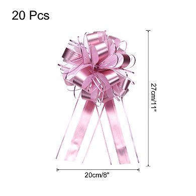 20 Pcs 11 Inch Extra Large Pull Bow Metallic Gift Wrapping Bows Ribbon Organza for Baskets Presents