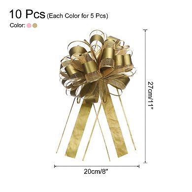 10pcs Big Pull Bow Organza Gift Wrapping Bows Ribbon for Wedding Car Baskets Presents Bow
