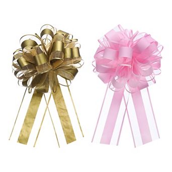 10 pc Big Pull Bow Organza Gift Wrapping Bows Ribbon for Wedding Car Baskets Presents Bow