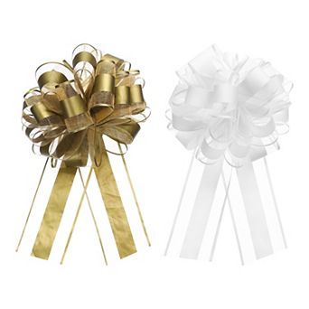 10 pc Big Pull Bow Organza Gift Wrapping Bows Ribbon for Wedding Car Baskets Presents Bow