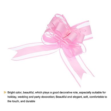 10 Pcs 9 Inch Extra Large Pull Bow Gift Wrapping Organza Bows Ribbon for Wedding Baskets