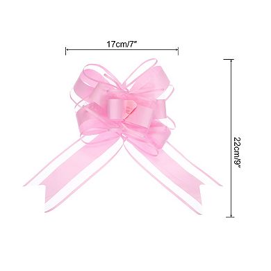 10 Pcs 9 Inch Extra Large Pull Bow Gift Wrapping Organza Bows Ribbon for Wedding Baskets