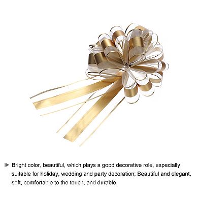 10 Pcs 11 Inch Extra Large Pull Bow Metallic Gift Wrapping Bows Ribbon Organza for Presents