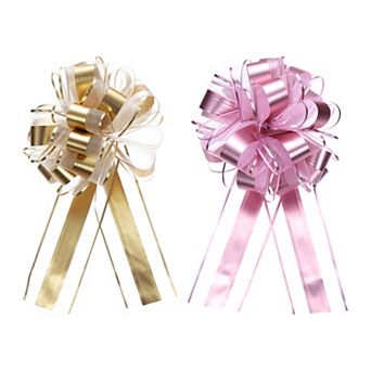 10 pc 11 Inch Extra Large Pull Bow Metallic Gift Wrapping Bows Ribbon Organza for Presents