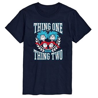Men's Dr. Seuss The Cat in the Hat Thing One Thing Two Collegiate Graphic Tee