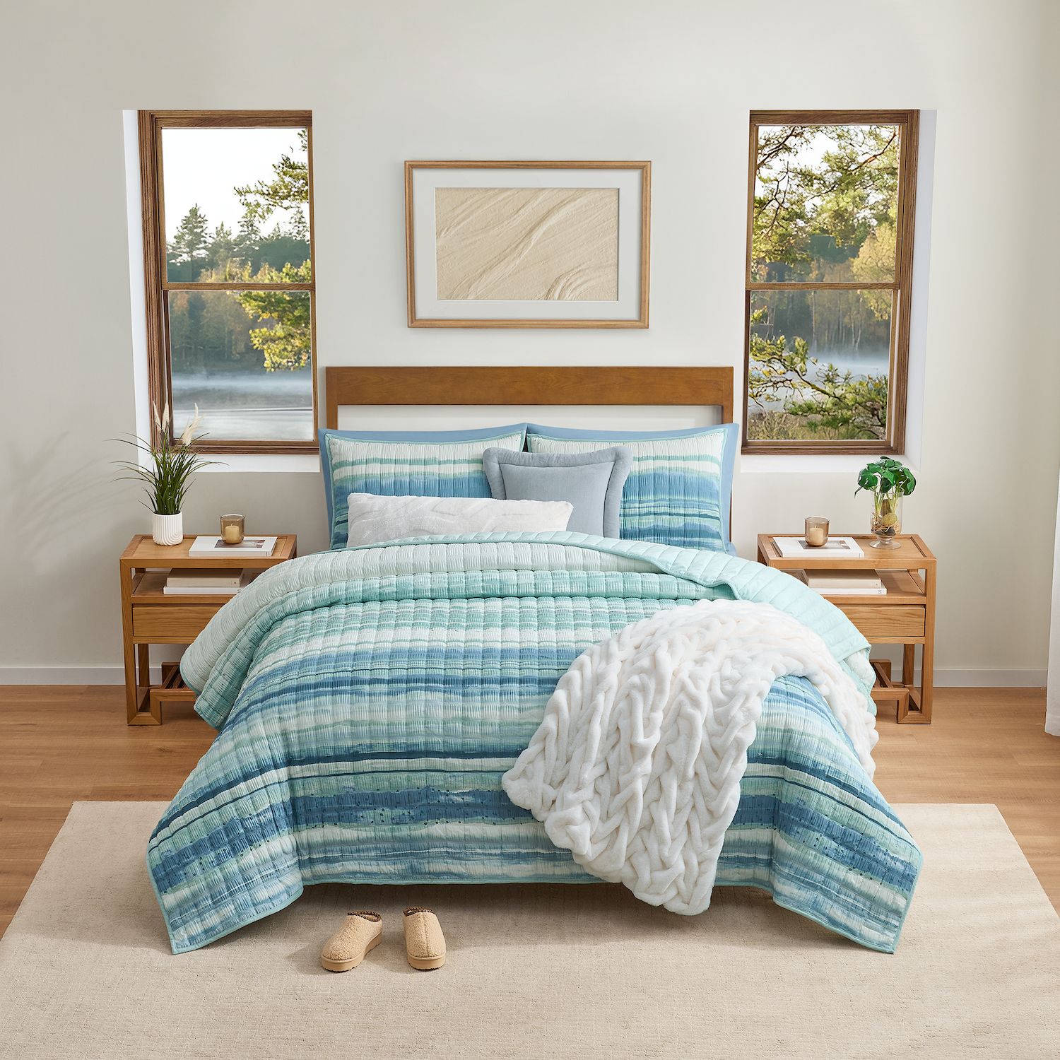 侑子♡おすそ分けセット♡cottonmelody様♡和柄♡ パープル系♡ Bearpaw Audette Quilt Set with Shams