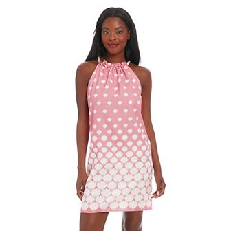 Women's London Times A-Line Halter Dress