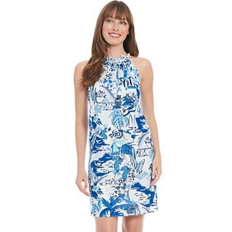 Women's London Times A-Line Halter Dress