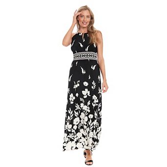 Women's London Times Printed Halter Maxi Dress
