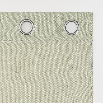 The Big One® Elrey Leaf Sheer Rod Pocket & Solid Grommet Set of 4 Window Curtain Panels