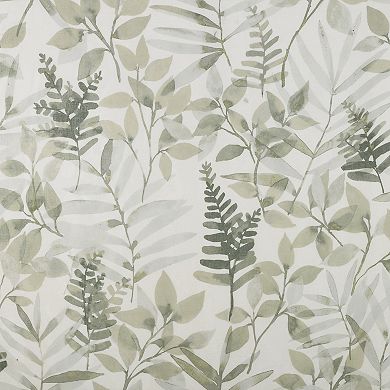 The Big One® Elrey Leaf Sheer Rod Pocket & Solid Grommet Set of 4 Window Curtain Panels
