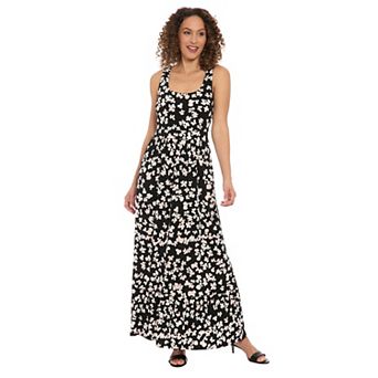 Women's London Times Sleeveless Inset Waist Maxi Dress