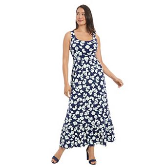 Women's London Times Sleeveless Inset Waist Maxi Dress