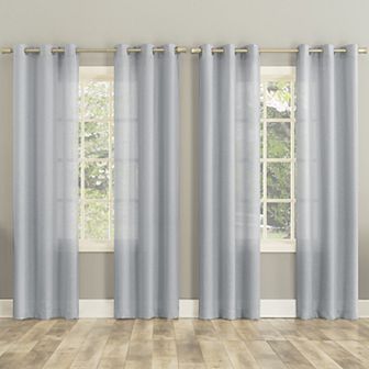 The Big One® Kaplan Sheer Grommet 4-Pack Window Curtain Set