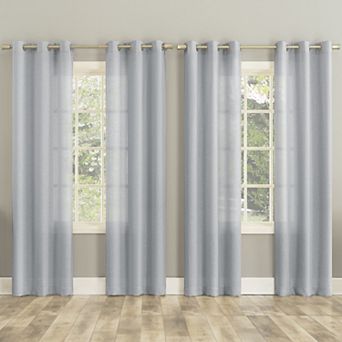 The Big One® Kaplan Sheer Grommet 4-Pack Window Curtain Set