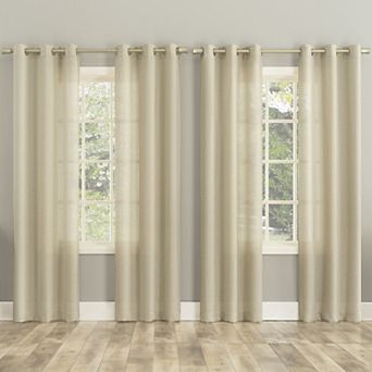 The Big One® Kaplan Sheer Grommet 4-Pack Window Curtain Set