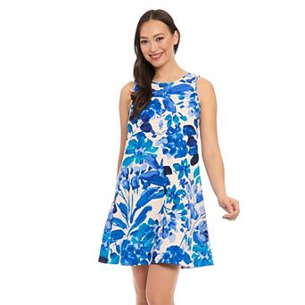 Women's London Times Sleeveless A-Line Swing Dress