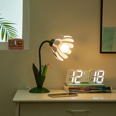 Aeropostale Floral Figural Lamp With Pencil Holder