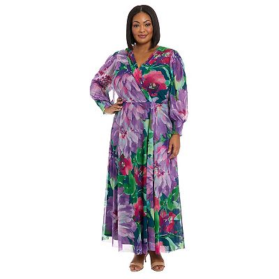 knee length dresses for ladies Ever-Pretty Plus Size V-Neck See-Through Long Sleeve Twist Knot Tea-Length Mother of The Bride Dress
