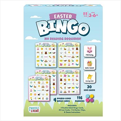Chuckle & Roar Easter Bingo Game with Double-Sided Cards & Markers