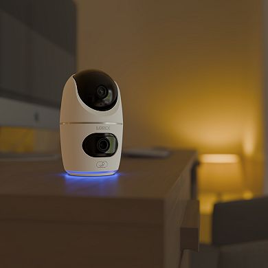 Lorex 2K Dual Lens Indoor Pan-Tilt Wi-Fi Security Camera