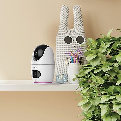 Lorex 2K Dual Lens Indoor Pan-Tilt Wi-Fi Security Camera