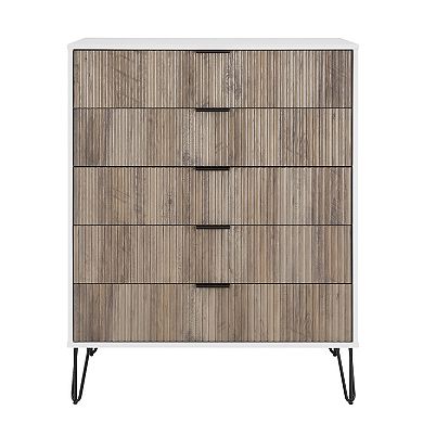 MANHATTAN COMFORT Dumbo Collection Modern Tall 5-Drawer Dresser