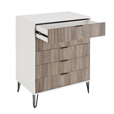 MANHATTAN COMFORT Dumbo Collection Modern Tall 5-Drawer Dresser