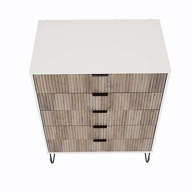 MANHATTAN COMFORT Dumbo Collection Modern Tall 5-Drawer Dresser