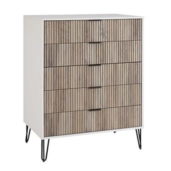 MANHATTAN COMFORT Dumbo Collection Modern Tall 5-Drawer Dresser