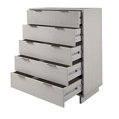MANHATTAN COMFORT Granville Collection 2-Piece Modern 5-Drawer Tall Chest & 3-Drawer Dresser Set