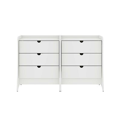 MANHATTAN COMFORT Coney Collection 2-Piece Mid-Century Modern 3-Drawer Dresser Set