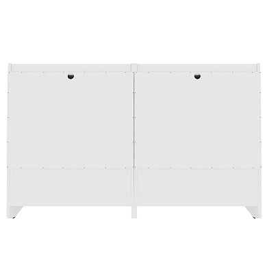 MANHATTAN COMFORT Coney Collection 2-Piece Mid-Century Modern 3-Drawer Dresser Set