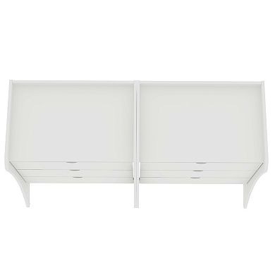 MANHATTAN COMFORT Coney Collection 2-Piece Mid-Century Modern 3-Drawer Dresser Set