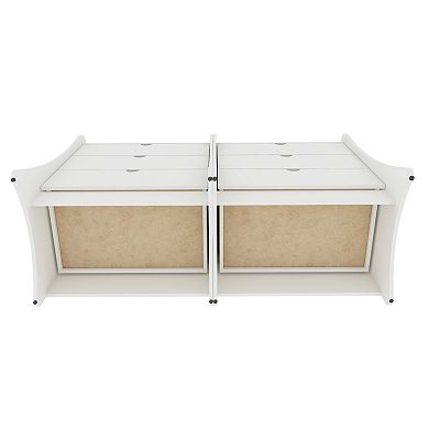 MANHATTAN COMFORT Coney Collection 2-Piece Mid-Century Modern 3-Drawer Dresser Set