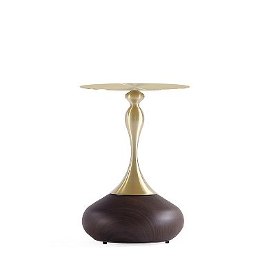 MANHATTAN COMFORT Patchin Modern Gold Metal Round End Table