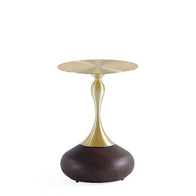 MANHATTAN COMFORT Patchin Modern Gold Metal Round End Table