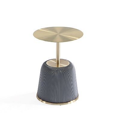 MANHATTAN COMFORT Anderson 1.0 & 2.0 2-pc. Modern Faux Leather Upholstered End Table Set
