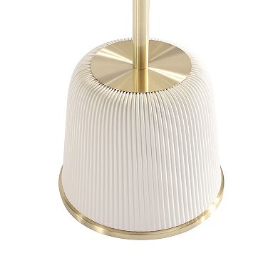 MANHATTAN COMFORT Anderson 2-pc. Modern Gold Top Faux Leather Upholstered End Table