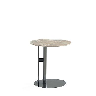 MANHATTAN COMFORT Alondra Modern Sintered Stone End Table