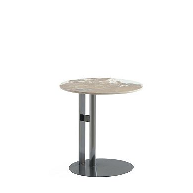 MANHATTAN COMFORT Alondra Modern Sintered Stone End Table