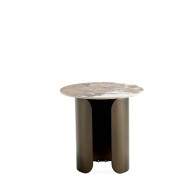 MANHATTAN COMFORT Monica Modern Sintered Stone Top End Table