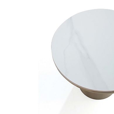 MANHATTAN COMFORT Glenn Modern Sintered Stone Top End Table