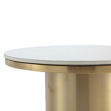 MANHATTAN COMFORT Glenn Modern Sintered Stone Top End Table