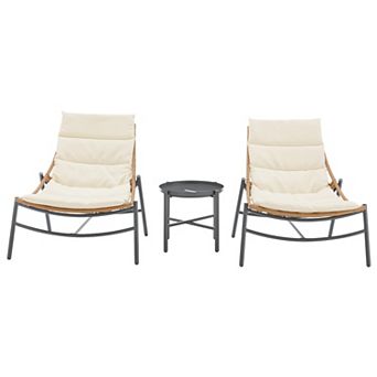 MANHATTAN COMFORT Sunset Modern 3 pc Conversation Patio Furniture Set